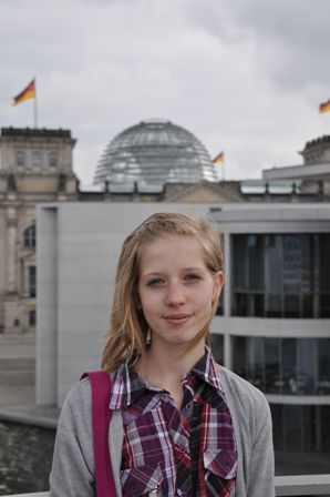 Mareike Lampe über den Dächern des Deutschen Bundestages Mareike Lampe über den Dächern des Deutschen Bundestages