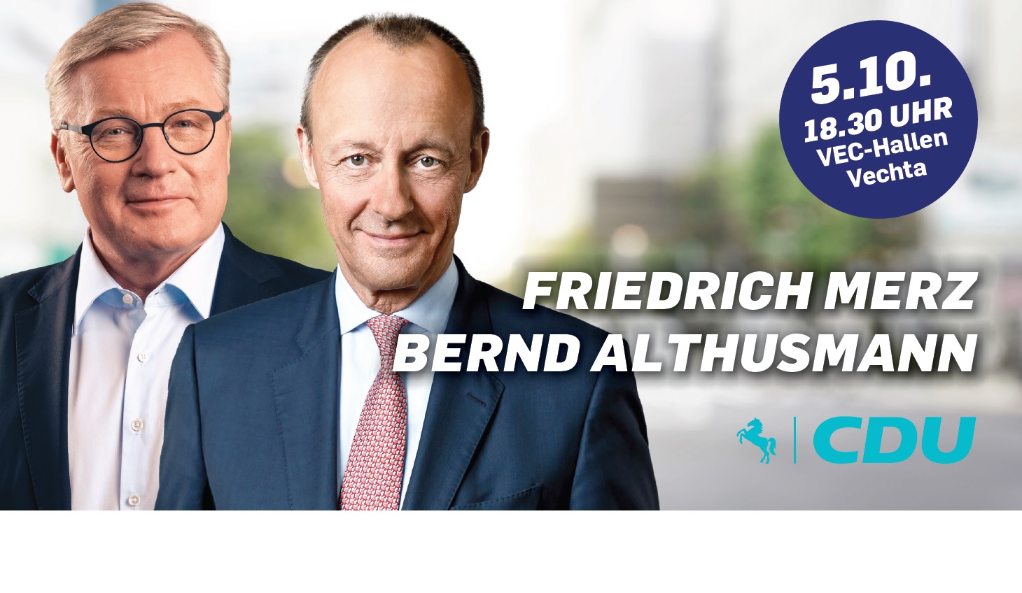 Friedrich Merz und Bernd Althusmann in Vechta