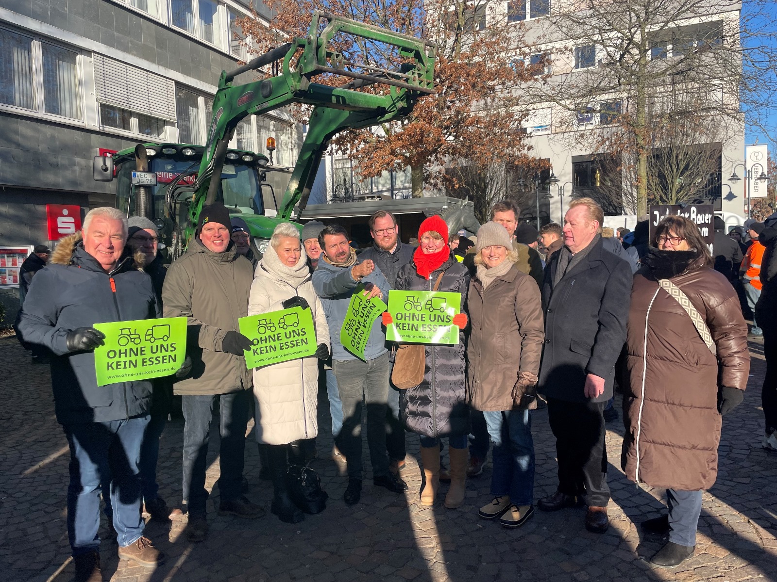 Stark vertreten, die CDU bei der Bauern Demo.